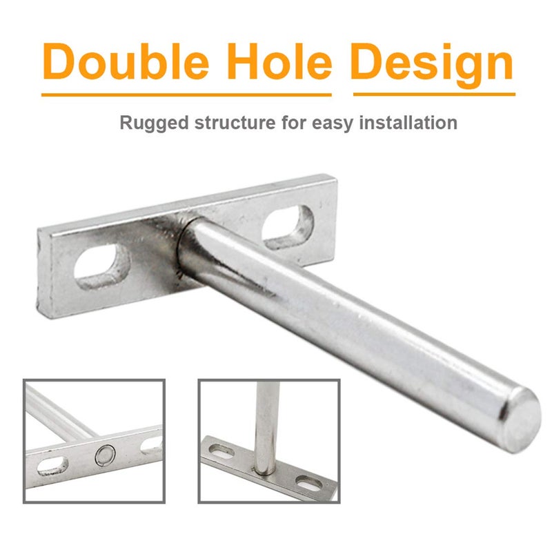 Luomorgo 4 Pcs 3 Inch Floating Shelf Bracket Blind Shelf Bracket Hidden Brackets for Floating Wood Shelves - Screws and Wall Plugs Included - Image 4